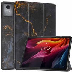 imoshion Design Trifold Klaphülle Lenovo Tab K11 Plus - Black Marble