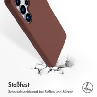 Accezz Liquid Silikoncase mit MagSafe Samsung Galaxy S25 Ultra - New Tea Brown