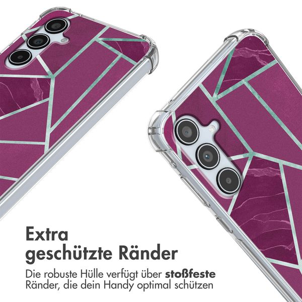 imoshion Design Hülle mit Band Samsung Galaxy A35 - Bordeaux Graphic