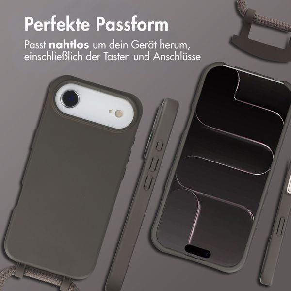 imoshion Color Backcover mit abnehmbarem Handykette und MagSafe Apple iPhone Air - Black Coffee