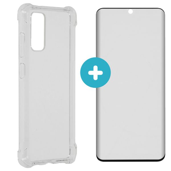 imoshion Anti-Shock Backcover + Premium Screen Protector Galaxy S20