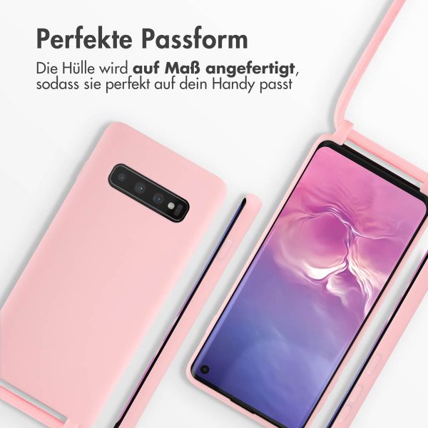 imoshion SilikonHülle mit Band Samsung Galaxy S10 - Rosa