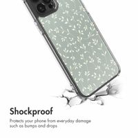 imoshion Design Hülle Apple iPhone 12 (Pro) - Smoke Green Flowers