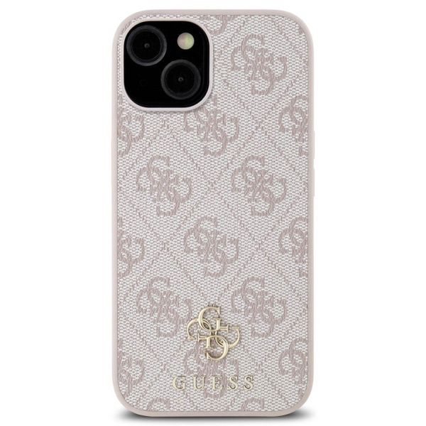 Guess 4G Metal Logo Back Cover MagSafe Apple iPhone 15 - Rosa
