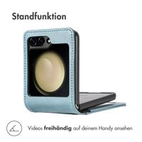 imoshion Luxuriöse Klapphülle Samsung Galaxy Z Flip 7 FE - Hellblau