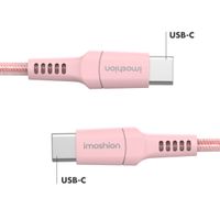 imoshion Braided USB-C-zu-USB-C Kabel - 2 Meter - Rosa