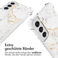 imoshion Design Hülle mit Band für das Samsung Galaxy S22 - White Marble