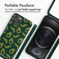 imoshion Silikonhülle design mit Band für das iPhone 12 (Pro) - Avocado Green