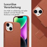Accezz 2-in-1 Klapphülle aus Leder mit MagSafe Apple iPhone 14 - Sienna Brown