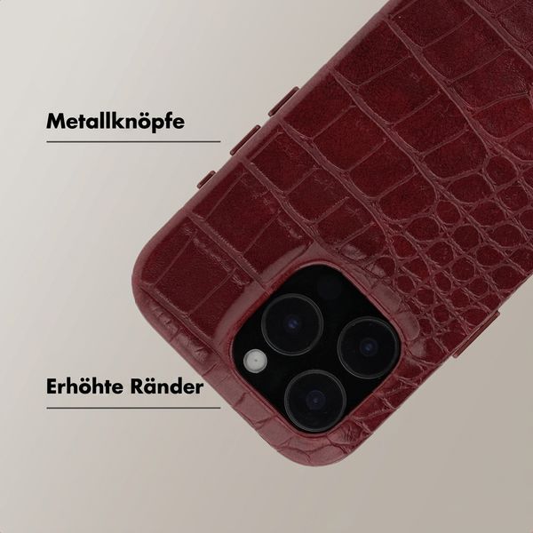Selencia Croco Backcover mit MagSafe Apple iPhone 16 Pro - Burgundy