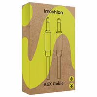 imoshion ﻿AUX-Kabel - 3,5 mm/Kabel für Audiobuchse- Stecker auf Stecker - 1 Meter - Schwarz