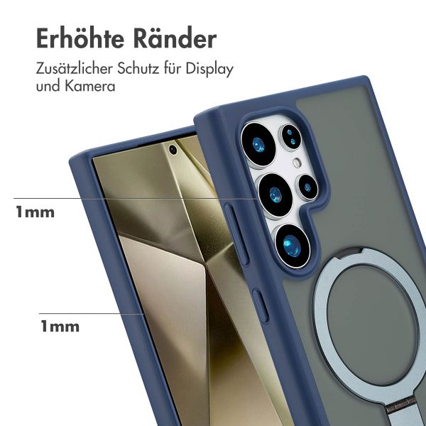 Accezz Ring Stand Backcover mit MagSafe Samsung Galaxy S24 Ultra - Blau