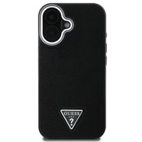 Guess Grained Triangle Case MagSafe Apple iPhone 16 - Schwarz