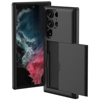 imoshion Backcover mit Kartenfach Samsung Galaxy S22 Ultra - Schwarz