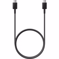 Samsung Originales USB-C auf USB-C Kabel - 1,8 Meter - 25 Watt + Original Fast Charging Adapter USB-C Ladegerät - 25 Watt - Schwarz