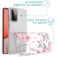 imoshion Design Hülle Samsung Galaxy A72 - Blume - Rosa