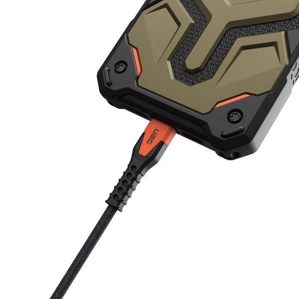 UAG Kevlar® Kern USB-C zu USB-C Ladekabel - 1,5 Meter - Schwarz / Orange