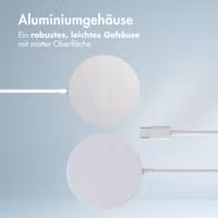 Accezz Wireless Charger USB-C - Drahtloses MagSafe und Qi2-Ladegerät - 1 Meter - Weiß