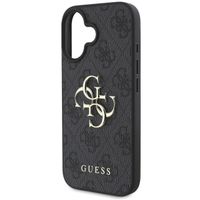 Guess 4G Metal Logo Back Cover für das iPhone 16 - Schwarz