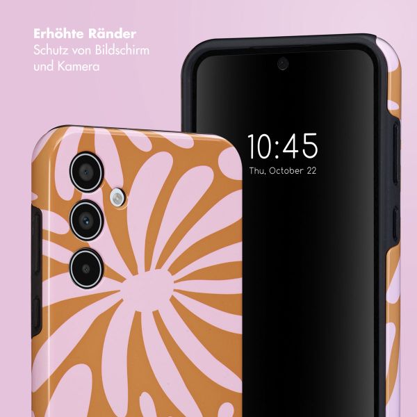 Selencia Vivid Tough Back Cover für das Samsung Galaxy A35 - Modern Bloom Pink