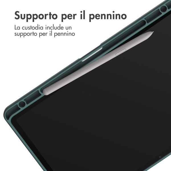 imoshion Trifold Hardcase Klapphülle Samsung Galaxy Tab S9 11.0 Zoll - Grün