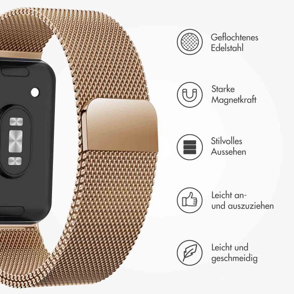imoshion Magnetisches Milanaise Armband für das  Samsung Galaxy Fit 3 - Rosé gold