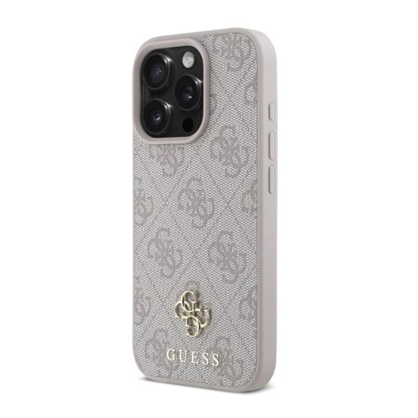 Guess 4G Metal Logo Back Cover MagSafe Apple iPhone 16 Pro - Rosa