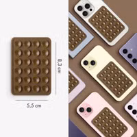 Selencia ﻿2er-Pack Telefonhalter Saugnapf - Mocha Brown