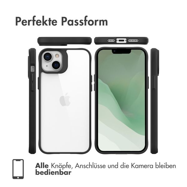 imoshion Rugged Hybrid Case für das Apple iPhone 14 Plus - Schwarz / Transparent