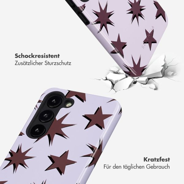 Selencia Vivid Back Cover Samsung Galaxy S23 - Stars Plum Lilac