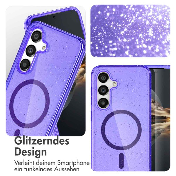 imoshion Sparkle Back Cover mit MagSafe Samsung Galaxy S25 - Glitzer Violett