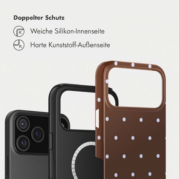 Selencia Vivid Rückabdeckung mit MagSafe Apple iPhone 17 Pro Max - Happy Dots Chocolate