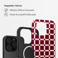 Selencia Vivid Rückabdeckung mit MagSafe Apple iPhone 16 Pro - Check This Burgundy