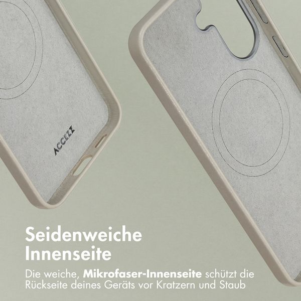 Accezz MagSafe Leather Backcover Samsung Galaxy A57 (5G) - Light Grey