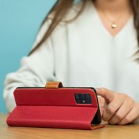 imoshion Luxuriöse Canvas-Klapphülle Samsung Galaxy S10 - Rot