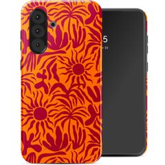 Selencia Vivid Tough Back Cover für das Samsung Galaxy A36 / A56 - Tropical Vibes Apricot