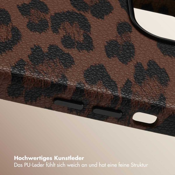 Selencia Sabi Backcover Leopardenmuster mit MagSafe Apple iPhone 14 - Mocha Brown