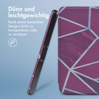 imoshion Design Slim Hard Case Sleepcover für das Pocketbook Touch Lux 5 / HD 3 / Basic Lux 4 / Vivlio Lux 5 - Bordeaux Graphic