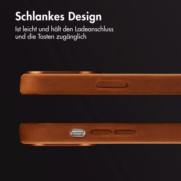 Accezz Vintage Leather Magsafe Backcover Apple iPhone 13 Pro - Tabacco Cognac