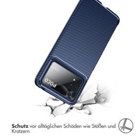 imoshion Carbon-Hülle für das Xiaomi Poco X4 Pro - Blau