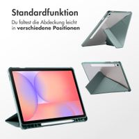 imoshion Origami Klapphülle Samsung Galaxy Tab S9 11.0 Zoll / S10 Lite / S10 FE / S9 FE 10.9 Zoll - Dunkelgrün