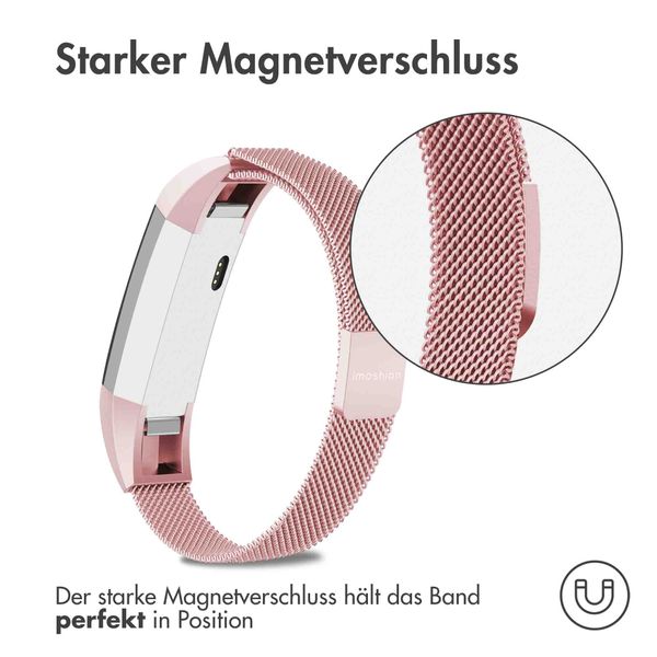 imoshion Mailändische Magnetarmband für das Fitbit Alta (HR) - Größe S - Rosa