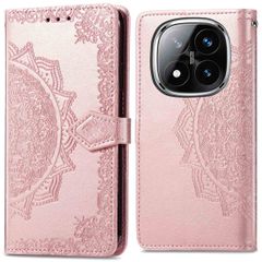 imoshion Mandala Klapphülle für das Xiaomi Redmi Note 14 Pro 5G - Rose Gold