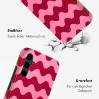 Selencia Vivid Tough Back Cover für das Samsung Galaxy A34 - Wave Vibes Lipstick