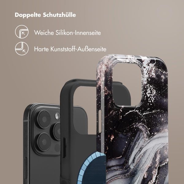 Selencia Vivid Rückabdeckung mit MagSafe Apple iPhone 16 Pro - Chic Marble Black