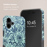 Selencia Vivid Tough Back Cover mit MagSafe für das iPhone 16 - Tropical Vibes Light Blue