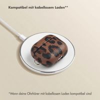 Selencia Sabi Hülle Panthermuster  Apple Airpods 3 - Mocha Brown