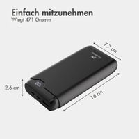imoshion Powerbank - 27.000 mAh - Schnelles Aufladen und Power Delivery - 30W - Schwarz