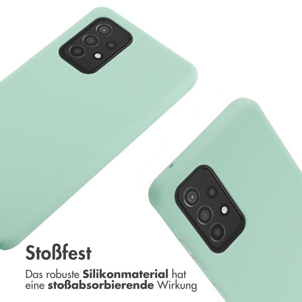 imoshion Silikonhülle mit Band für das Samsung Galaxy A52(s) (5G/4G) - Mintgrün