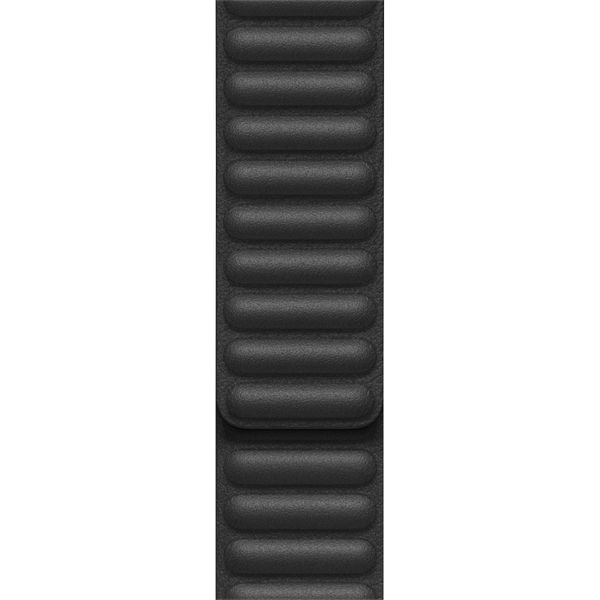 Apple Leather Link Armband für das  Apple Watch Series 1 t/m 9 / SE (38/40/41 mm) | Series 10 / 11 (42 mm) - Größe S/M - Schwarz